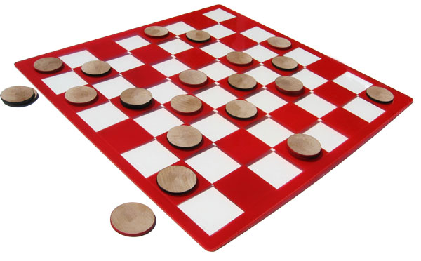 Laser-Etched Checkers Set Game