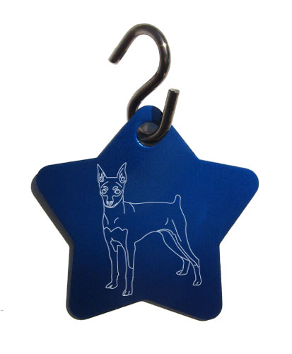 Miniature Pinscher Face Pet ID Tag